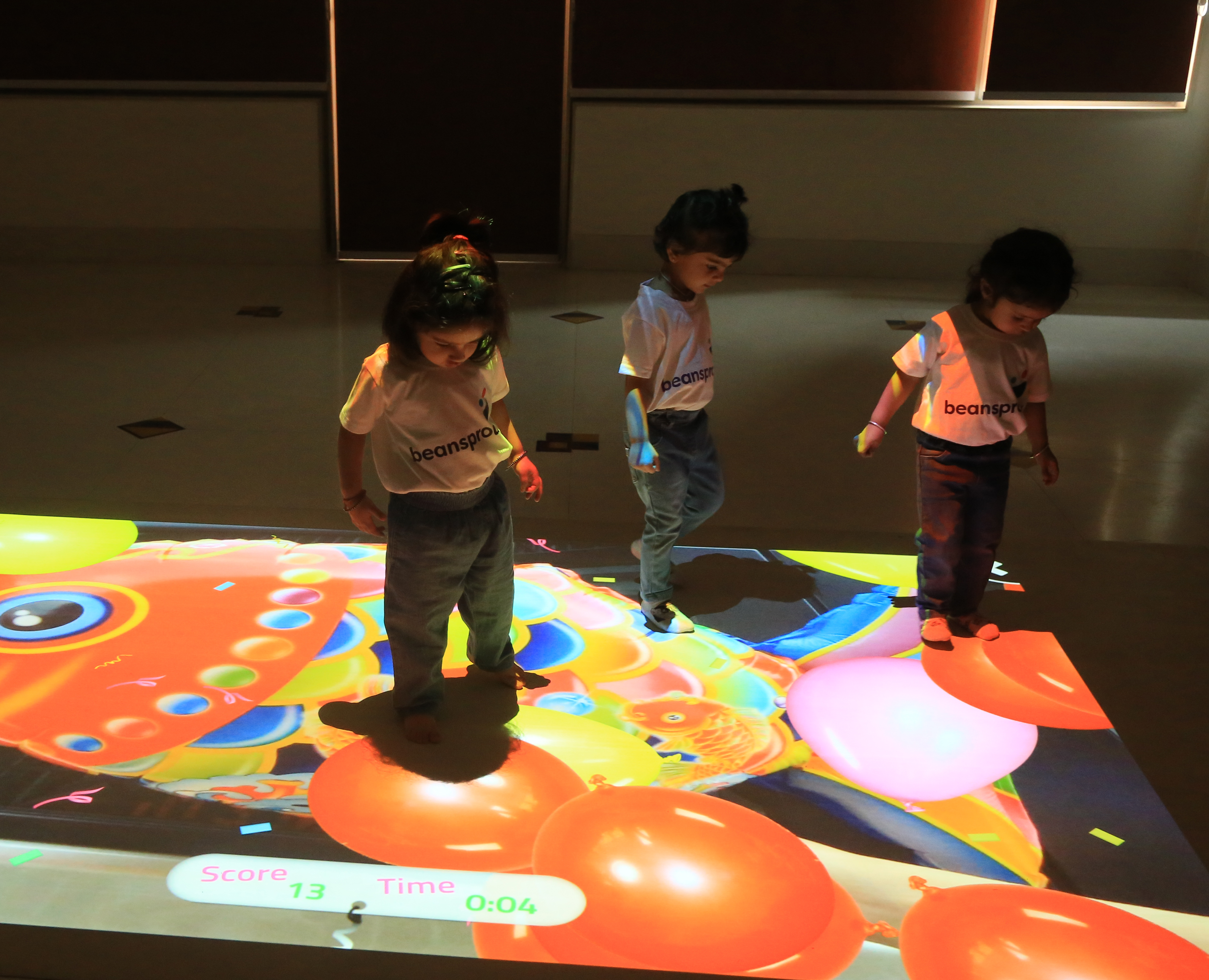 Interactive floor in gallary